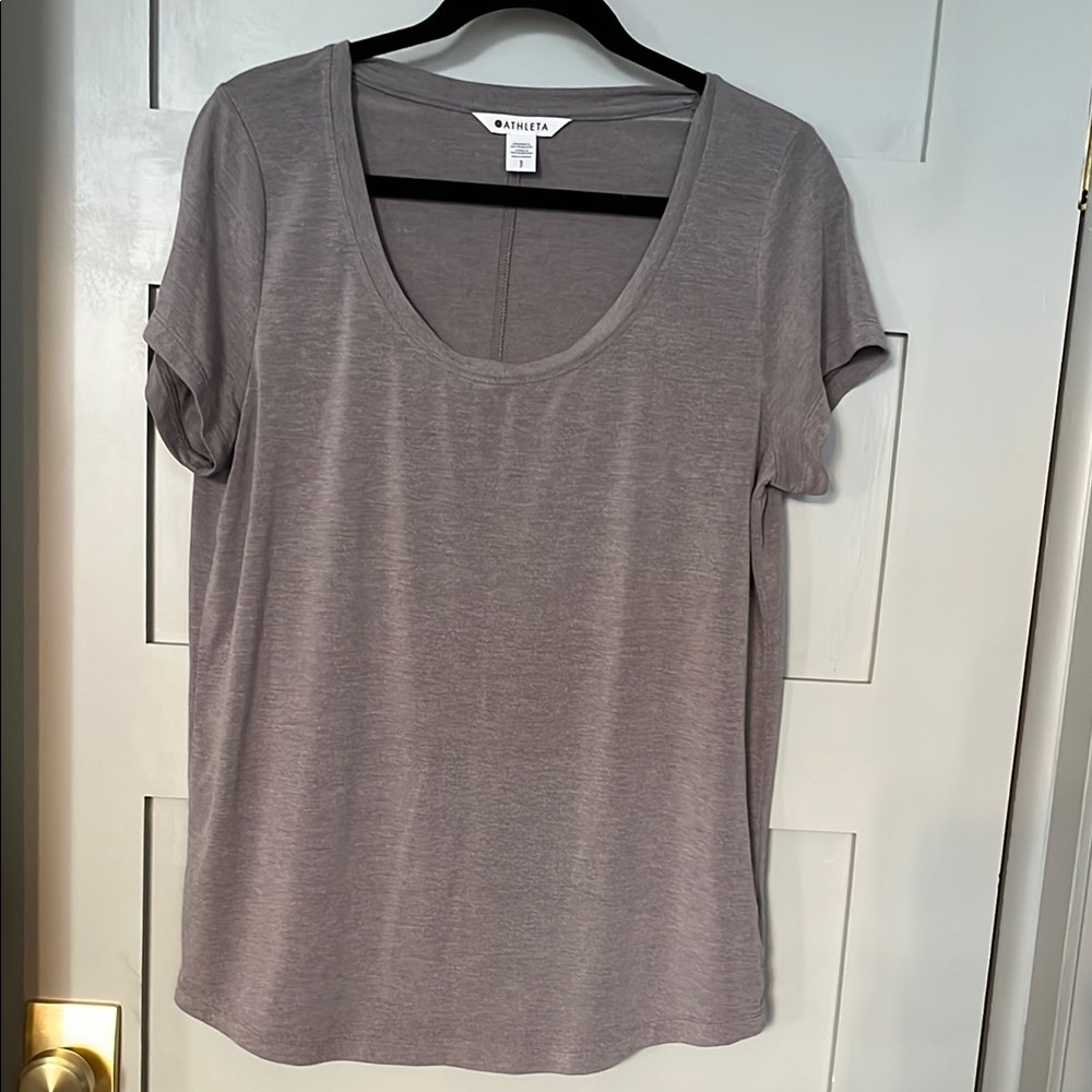 Athleta Women's Modal Scoop neck Gray Top